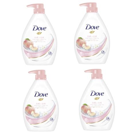 [bundle Of 4] Dove Go Fresh White Peach X White Tea Body Wash 1000ml