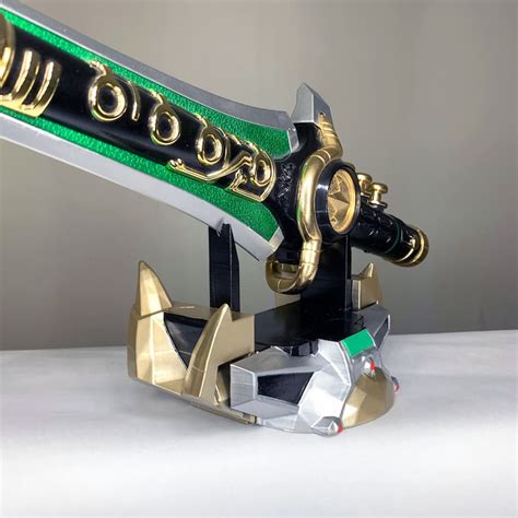 Power Rangers Green Ranger Dragonzord Legacy Dragon Dagger Display - Etsy