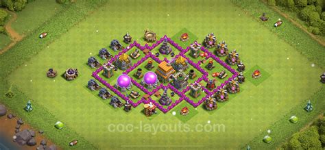 Farming Base TH6 with Link, Anti 3 Stars, Anti Everything - Clash of ...