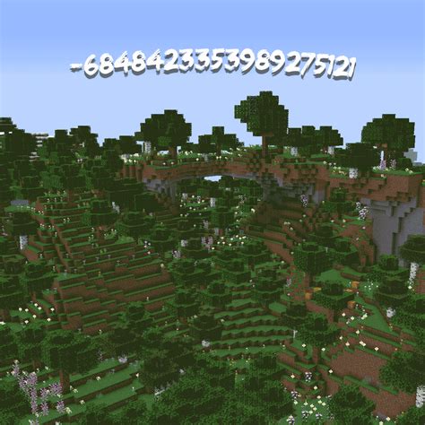 Flower forest seed, right next to spawn, includes this cool mountain ...