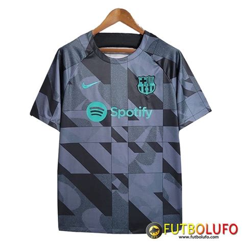 Camiseta Entrenamiento FC Barcelona Gris 2023 2024 04