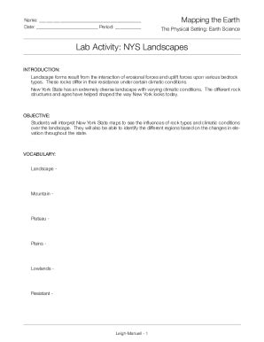 Fillable Online Lab Landscapes Of New York State Fax Email Print