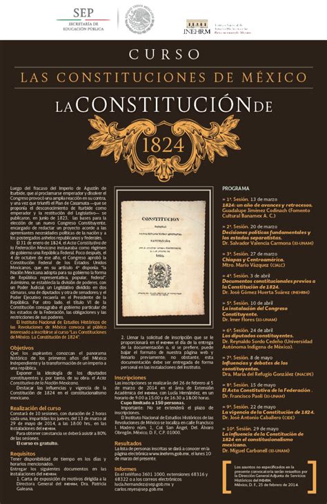 Las Constituciones De México La Constitución De 1824