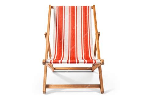 Premium Photo Empty Deck Chair Isolated On White Background