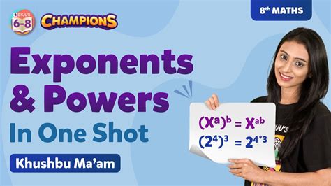 Exponents And Powers Class Maths Chapter In One Shot Byju S