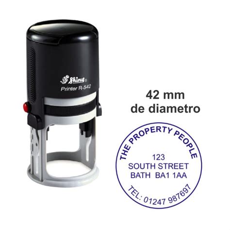 Sello autoentintable mod R 542 medidas 42 mm de diámetro sellos