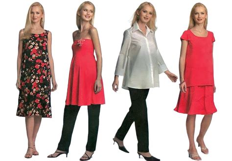 Simplicity 4704 Sewing Pattern Misses Maternity Shirt And Knit Dress Or