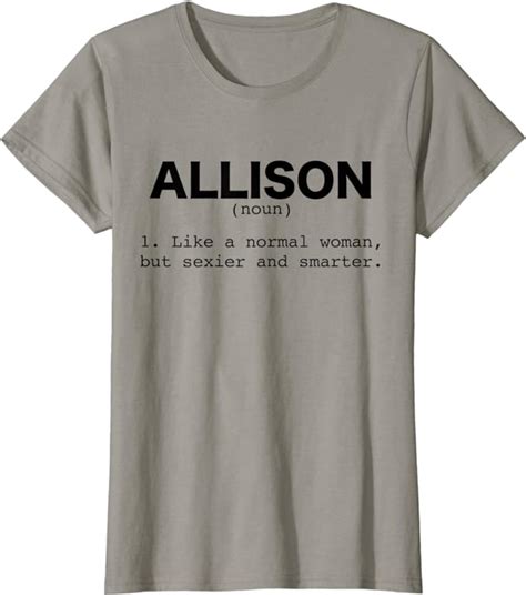 Amazon.com: Womens Allison Gifts for Girls Named Funny Cute Custom ...