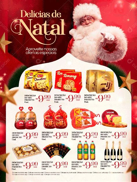 Encarte Ofertas De Natal Supermercado Social Media Psd Edit Vel