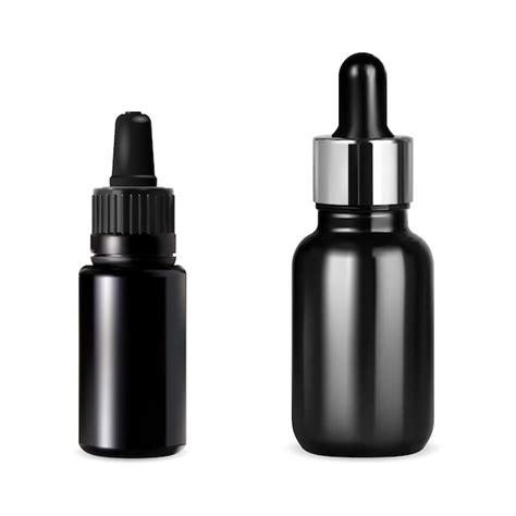 Premium Vector Black Dropper Bottle For Cosmetic Serum Or Oil Vector