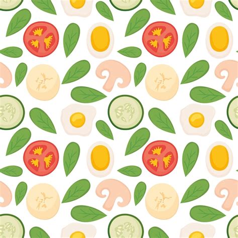 Premium Vector Healthy Food Seamless Pattern