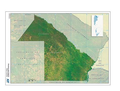 Mapa satelital del Chaco Instituto Geográfico Nacional de la