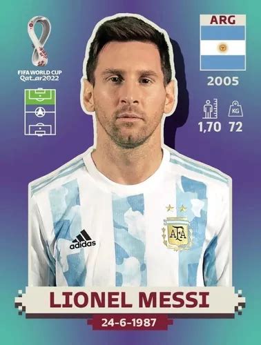 Lamina Lionel Messi Arg Album Mundial Qatar Mercado Libre