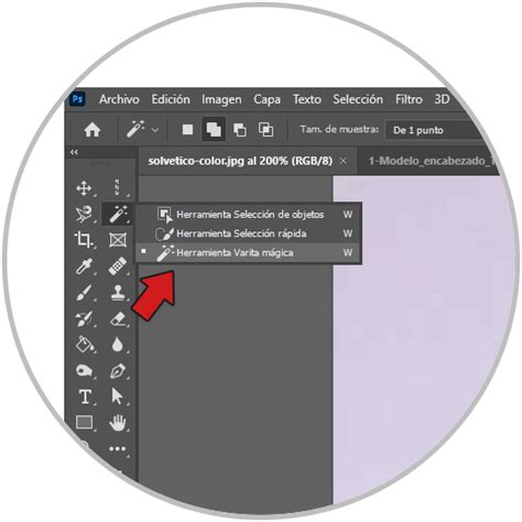 Herramientas de selección Photoshop Solvetic