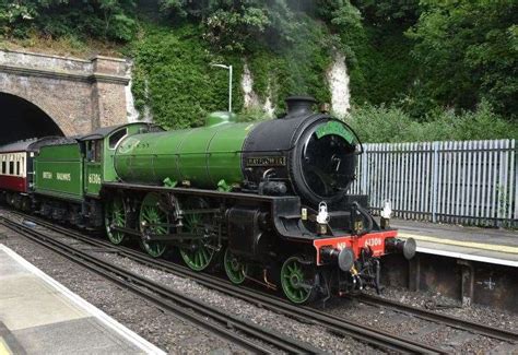 Mayflower Steam Train Travels Through Kent Passing Through Folkestone