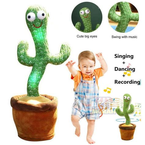 Jual Dancing Cactus Mainan Boneka Kaktus Led Dancing Cactus Recorder