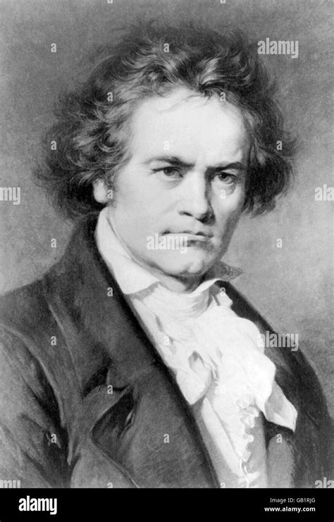 The German Composer Ludwig Van Beethoven 1770 1827 From A Painting