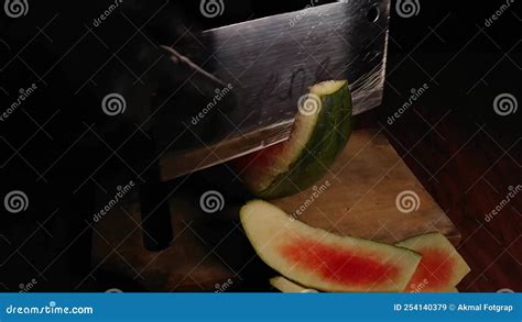 Fresh Red Watermelon Peeling Video Footage Stock Video Video Of