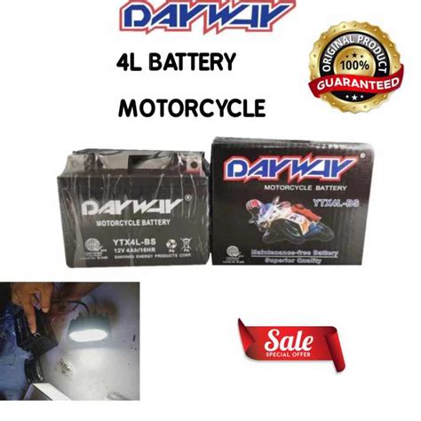 KAWASAKI CT100 B Dayway 4L Motorcycle Battery 12v Battery Motor YTX 4L