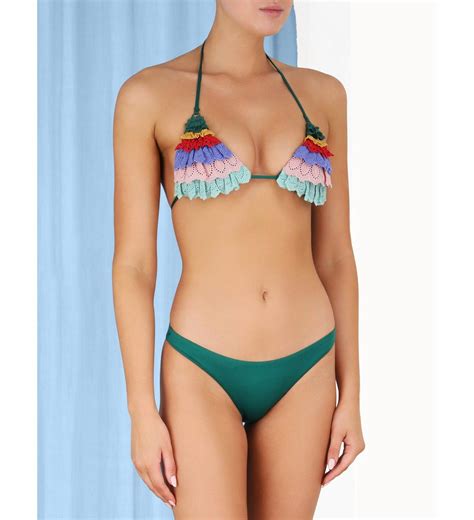 Zimmermann Bikinis Womens Clover Frill Trim Bikini Multi Myra