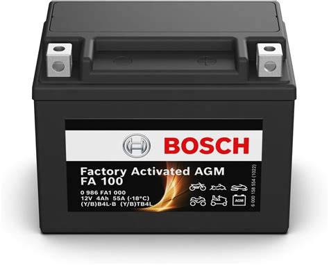 BOSCH Motorradbatterie YB4L B 4Ah 50A Gel Technologie Zyklenfeste