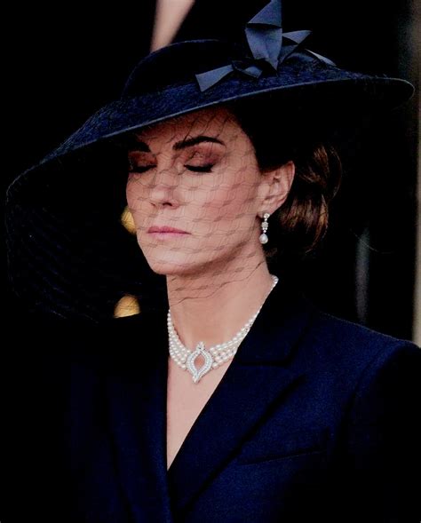 The Waleses 👑 - The Princess of Wales attends the funeral of Queen...