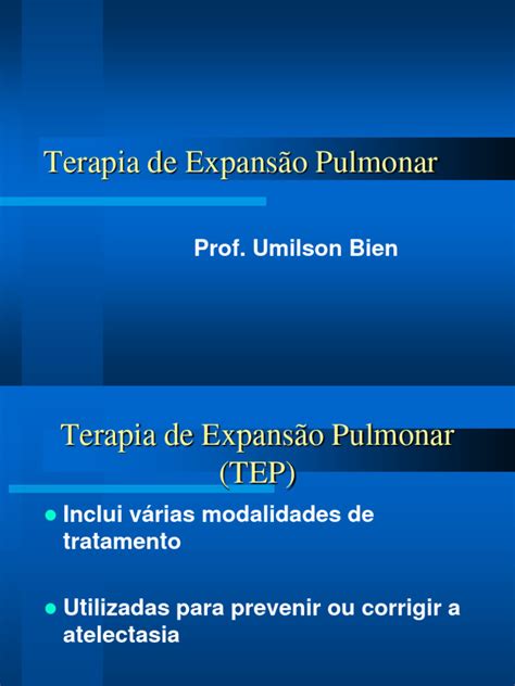 Terapia De Reexpansão Pdf Pulmão Doença De Obstrução Pulmonar Crônica