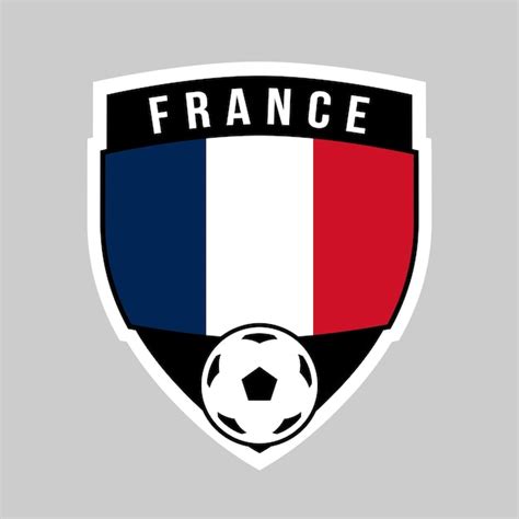 Distintivo Da Equipe France Shield Para Torneio De Futebol Vetor Premium