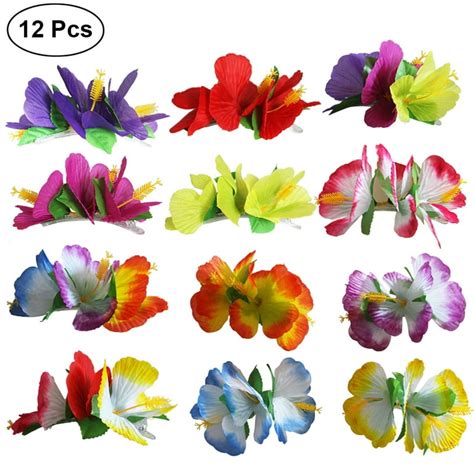 Lurrose Hibiscus Flower Hair Clips Hair Accessories Hawaiian Clip Art Library