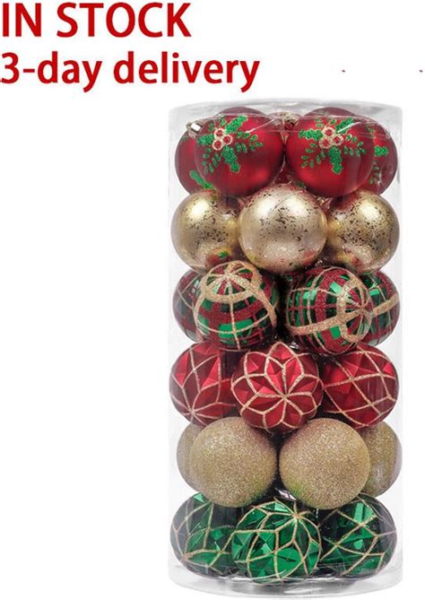 PRACHTIGE KERST Kerstballen 30 Delige Set Kerstversiering