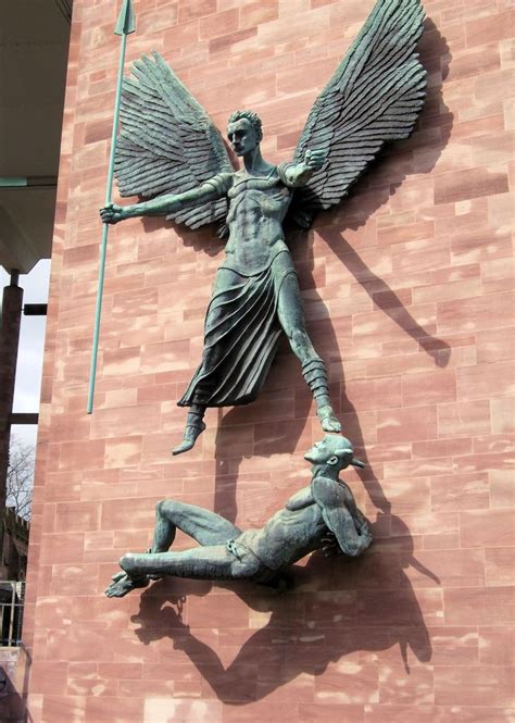 St Michael The Devil Statue At Coventry Cathedral Coventry