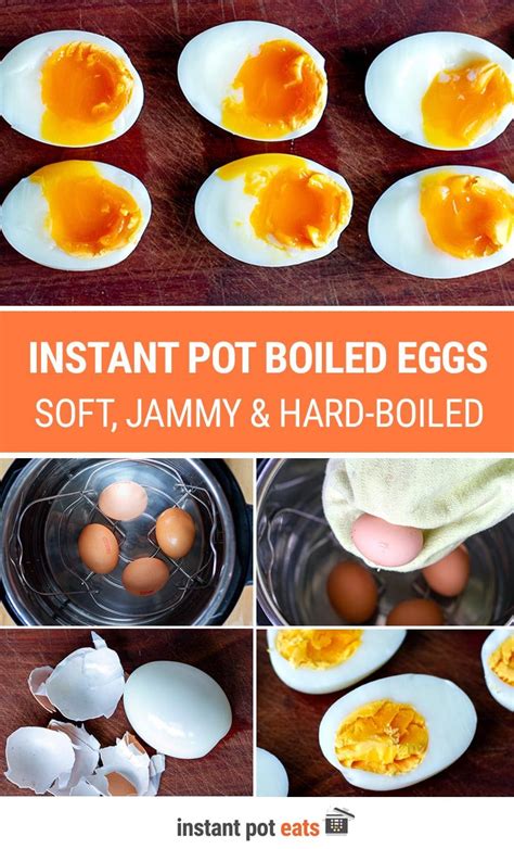 Instant Pot Boiled Eggs Step By Step Soft Boiled Jammy Hard Boiled