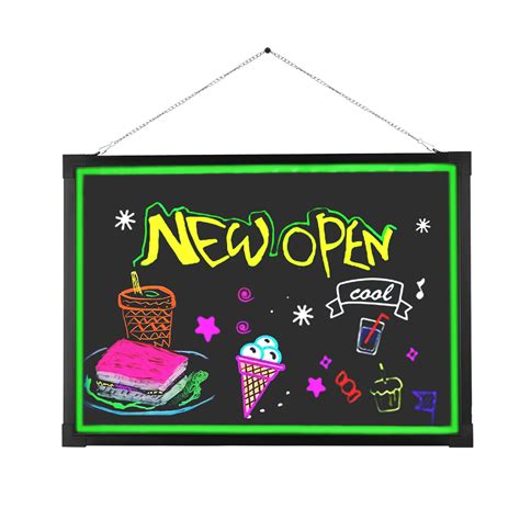 Illuminated Led Message Board Erasable Neon Effect Menu Signage Board W