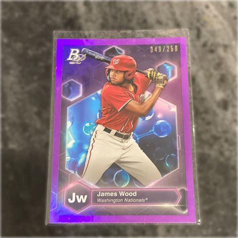 2022 Bowman Platinum James Wood Precious Elements 250 Washington