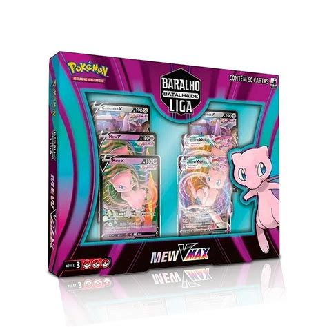 Box Cartas Pokémon Mew VMAX Batalha de Liga para Treinadores ShopDG