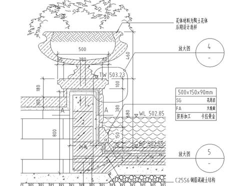 特色经典水景详图设计——知名景观公司景观 园林景观节点详图 筑龙园林景观论坛