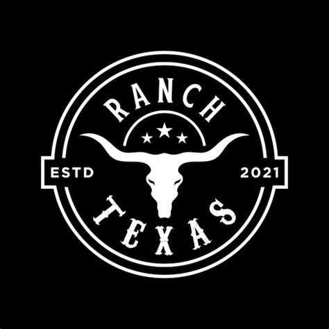 Premium Vector Texas Ranch Country Western Bull Cattle Vintage Label