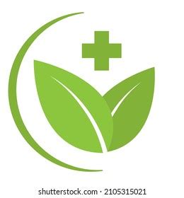 Green Pharmacy Logo Illustrationleaves Medical Cross Stock Vector ...