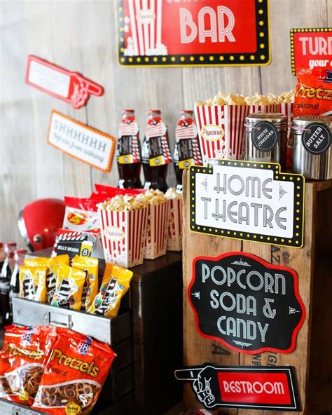 Birthday Party Movie Night Party Concession Stand Decor Movie Night