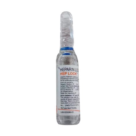 Buy Heplock Injection 2ml Online at Upto 25% OFF | Netmeds