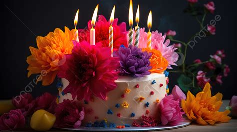 Happy Birthday Flower Cake Images