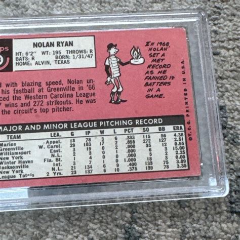 Topps Nolan Ryan Psa New York Mets Hofer Nd Year Ebay