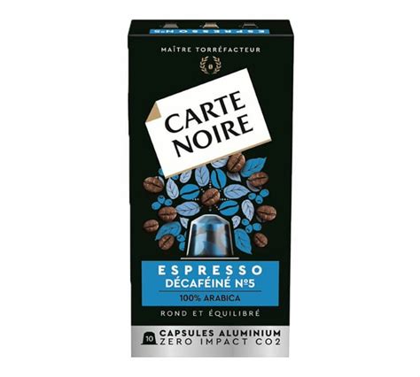 Carte Noire 10 Capsules Compatibles Nespresso® Décaféiné