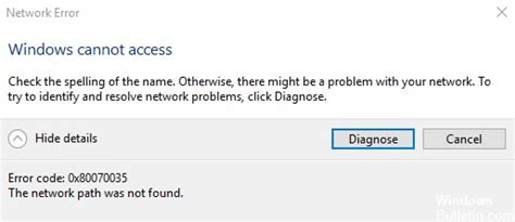 How To Troubleshoot Error 0x80070035 Network Path Was Not Found
