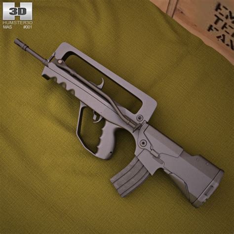 FAMAS G2 3D model - Weapon on Hum3D