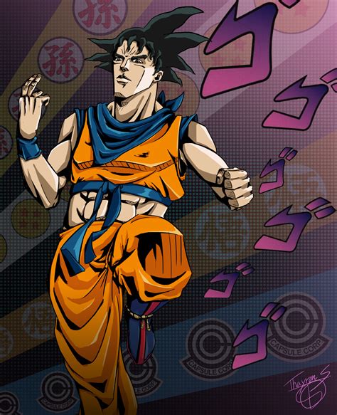 Artstation Goku Jojos Bizarre Adventure Style