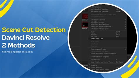 How To Use Scene Cut Detection In Davinci Resolve 2 Methods