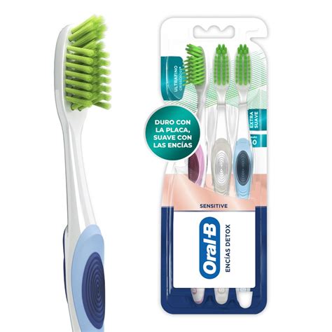 Cepillo Dental Oral B Encías Detox 3 Piezas Delsol