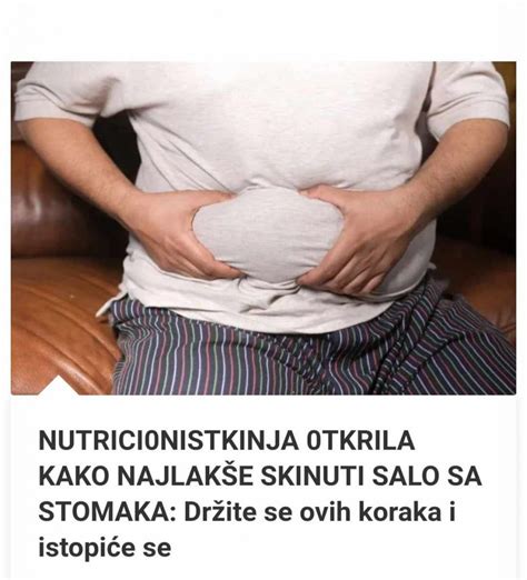 NUTRICIONISTKINJA OTKRILA KAKO NAJLAKŠE SKINUTI SALO SA STOMAKA Držite