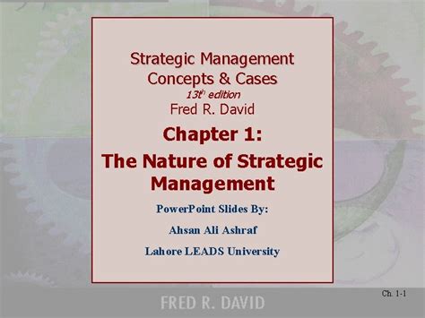 Strategic Management Concepts Cases 13 Th Edition Fred